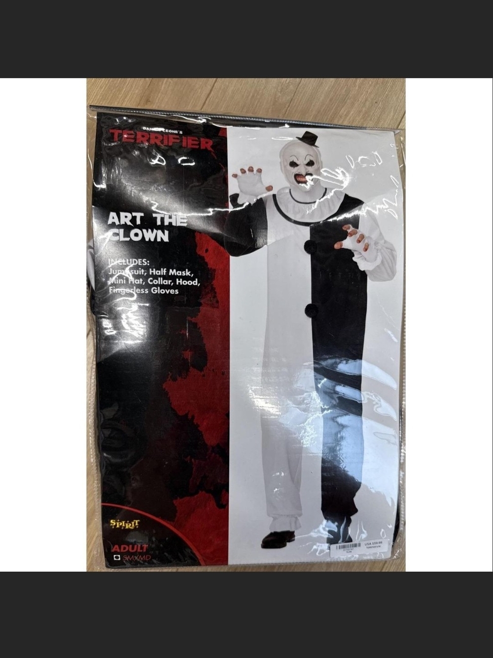 Spirit Black and White Art The Clown Adult Costume